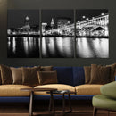 Cleveland Night Skyline Wall Art City Cityscape Canvas Print