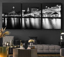 Cleveland Night Skyline Wall Art City Cityscape Canvas Print