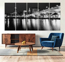 Cleveland Night Skyline Wall Art City Cityscape Canvas Print