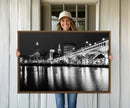 Cleveland Night Skyline Wall Art City Cityscape Canvas Print by MyGreatCanvas | Canvas Wall Art Prints | Photo Prints & Wall Decor