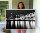 Cleveland Night Skyline Wall Art City Cityscape Canvas Print by MyGreatCanvas | Canvas Wall Art Prints | Photo Prints & Wall Decor