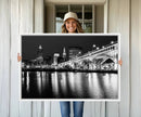 Cleveland Night Skyline Wall Art City Cityscape Canvas Print by MyGreatCanvas | Canvas Wall Art Prints | Photo Prints & Wall Decor