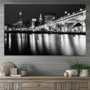 Cleveland Night Skyline Wall Art City Cityscape Canvas Print