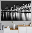 Cleveland Night Skyline Wall Art City Cityscape Canvas Print