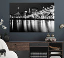 Cleveland Night Skyline Wall Art City Cityscape Canvas Print