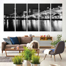 Cleveland Night Skyline Wall Art City Cityscape Canvas Print