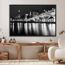 Cleveland Night Skyline Wall Art City Cityscape Canvas Print by MyGreatCanvas | Canvas Wall Art Prints | Photo Prints & Wall Decor