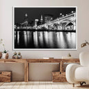 Cleveland Night Skyline Wall Art City Cityscape Canvas Print by MyGreatCanvas | Canvas Wall Art Prints | Photo Prints & Wall Decor