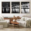 Cleveland Night Skyline Wall Art City Cityscape Canvas Print by MyGreatCanvas | Canvas Wall Art Prints | Photo Prints & Wall Decor