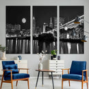 Cleveland Night Skyline Wall Art City Cityscape Canvas Print