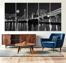 Cleveland Night Skyline Wall Art City Cityscape Canvas Print