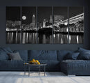 Cleveland Night Skyline Wall Art City Cityscape Canvas Print