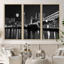 Cleveland Night Skyline Wall Art City Cityscape Canvas Print