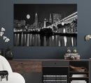 Cleveland Night Skyline Wall Art City Cityscape Canvas Print