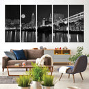 Cleveland Night Skyline Wall Art City Cityscape Canvas Print
