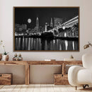 Cleveland Night Skyline Wall Art City Cityscape Canvas Print