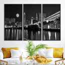 Cleveland Night Skyline Wall Art City Cityscape Canvas Print