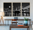 Cleveland Night Skyline Wall Art City Cityscape Canvas Print