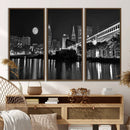 Cleveland Night Skyline Wall Art City Cityscape Canvas Print