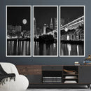 Cleveland Night Skyline Wall Art City Cityscape Canvas Print