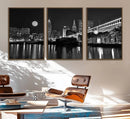 Cleveland Night Skyline Wall Art City Cityscape Canvas Print