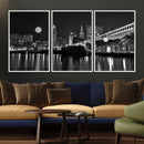 Cleveland Night Skyline Wall Art City Cityscape Canvas Print
