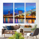 Cleveland Night Skyline Wall Art City Cityscape Canvas Print by MyGreatCanvas | Canvas Wall Art Prints | Photo Prints & Wall Decor