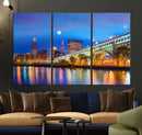 Cleveland Night Skyline Wall Art City Cityscape Canvas Print by MyGreatCanvas | Canvas Wall Art Prints | Photo Prints & Wall Decor