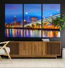Cleveland Night Skyline Wall Art City Cityscape Canvas Print by MyGreatCanvas | Canvas Wall Art Prints | Photo Prints & Wall Decor