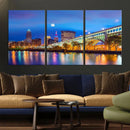 Cleveland Night Skyline Wall Art City Cityscape Canvas Print by MyGreatCanvas | Canvas Wall Art Prints | Photo Prints & Wall Decor