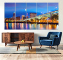 Cleveland Night Skyline Wall Art City Cityscape Canvas Print by MyGreatCanvas | Canvas Wall Art Prints | Photo Prints & Wall Decor