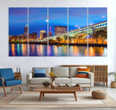 Cleveland Night Skyline Wall Art City Cityscape Canvas Print by MyGreatCanvas | Canvas Wall Art Prints | Photo Prints & Wall Decor