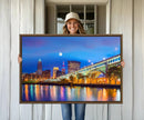 Cleveland Night Skyline Wall Art City Cityscape Canvas Print by MyGreatCanvas | Canvas Wall Art Prints | Photo Prints & Wall Decor