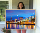 Cleveland Night Skyline Wall Art City Cityscape Canvas Print by MyGreatCanvas | Canvas Wall Art Prints | Photo Prints & Wall Decor