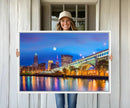 Cleveland Night Skyline Wall Art City Cityscape Canvas Print by MyGreatCanvas | Canvas Wall Art Prints | Photo Prints & Wall Decor
