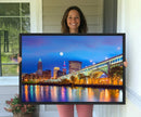 Cleveland Night Skyline Wall Art City Cityscape Canvas Print by MyGreatCanvas | Canvas Wall Art Prints | Photo Prints & Wall Decor