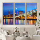 Cleveland Night Skyline Wall Art City Cityscape Canvas Print by MyGreatCanvas | Canvas Wall Art Prints | Photo Prints & Wall Decor