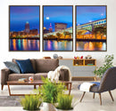 Cleveland Night Skyline Wall Art City Cityscape Canvas Print by MyGreatCanvas | Canvas Wall Art Prints | Photo Prints & Wall Decor