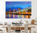 Cleveland Night Skyline Wall Art City Cityscape Canvas Print by MyGreatCanvas | Canvas Wall Art Prints | Photo Prints & Wall Decor