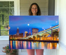 Cleveland Night Skyline Wall Art City Cityscape Canvas Print by MyGreatCanvas | Canvas Wall Art Prints | Photo Prints & Wall Decor