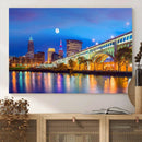 Cleveland Night Skyline Wall Art City Cityscape Canvas Print by MyGreatCanvas | Canvas Wall Art Prints | Photo Prints & Wall Decor