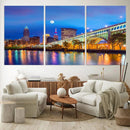 Cleveland Night Skyline Wall Art City Cityscape Canvas Print by MyGreatCanvas | Canvas Wall Art Prints | Photo Prints & Wall Decor