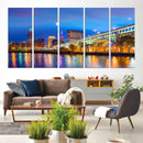 Cleveland Night Skyline Wall Art City Cityscape Canvas Print by MyGreatCanvas | Canvas Wall Art Prints | Photo Prints & Wall Decor