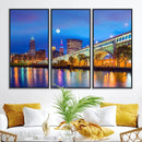 Cleveland Night Skyline Wall Art City Cityscape Canvas Print by MyGreatCanvas | Canvas Wall Art Prints | Photo Prints & Wall Decor