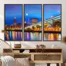 Cleveland Night Skyline Wall Art City Cityscape Canvas Print by MyGreatCanvas | Canvas Wall Art Prints | Photo Prints & Wall Decor