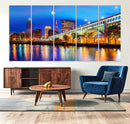 Cleveland Night Skyline Wall Art City Cityscape Canvas Print