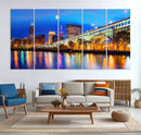 Cleveland Night Skyline Wall Art City Cityscape Canvas Print