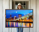 Cleveland Night Skyline Wall Art City Cityscape Canvas Print
