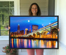 Cleveland Night Skyline Wall Art City Cityscape Canvas Print