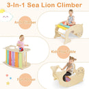 7-in-1 Indoor Climbing Toys for Toddlers with Reversible Ramp by LJGDeals